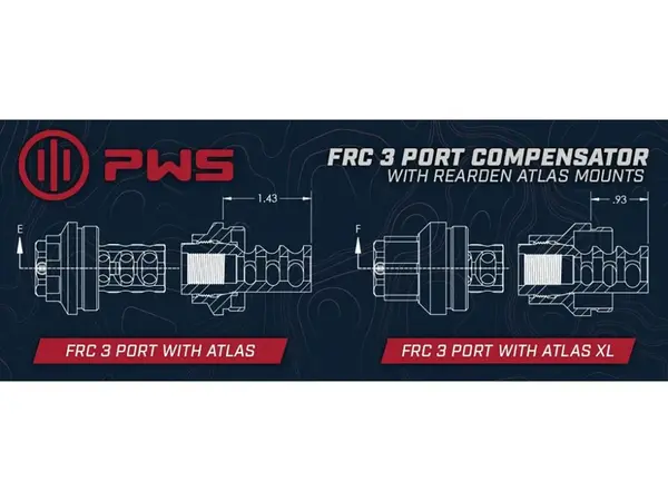 FRC Flat 3-Port 308 Caliber 5/8"-24 Threads Compensator