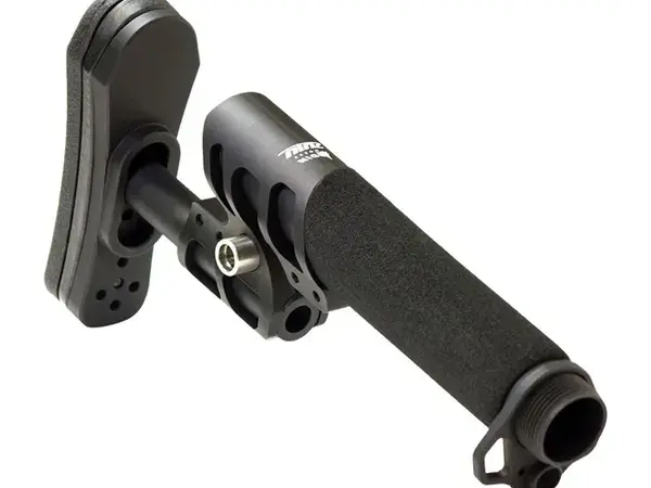 ZULU Adjustable Stock W/Padded Pistol Buffer Tube-Black