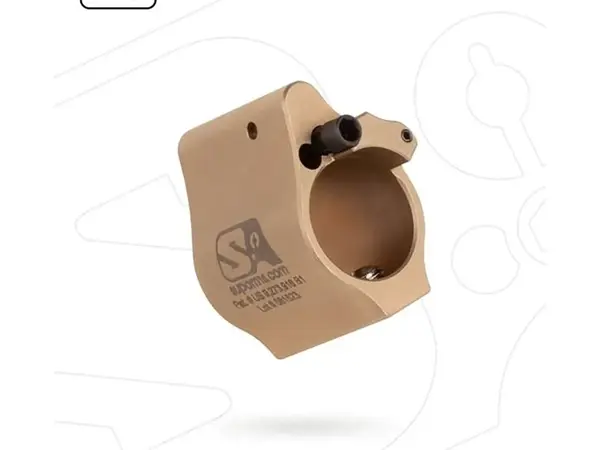 AR-15 Solid SS Adjustable Gas Block .936" Tan