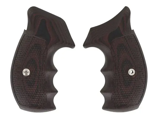 S&W K/L Frame Tac Diamond, Round Butt, Black Cherry