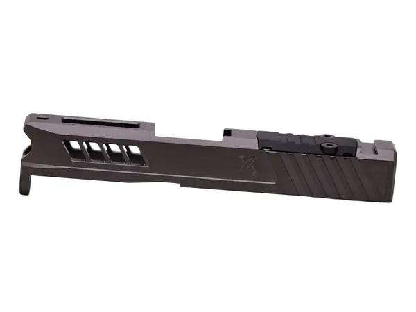 Slide With RMS Cut & Cover Plate For Glock 43 Black DLC