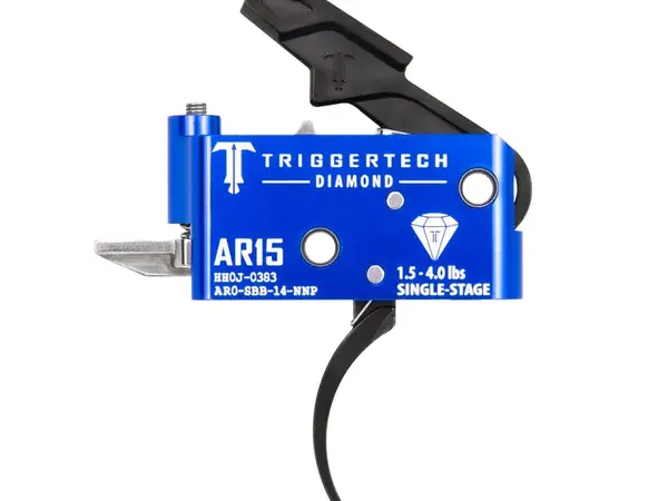 AR15 Single-Stage Diamond Pro Curved Trigger PVD Black