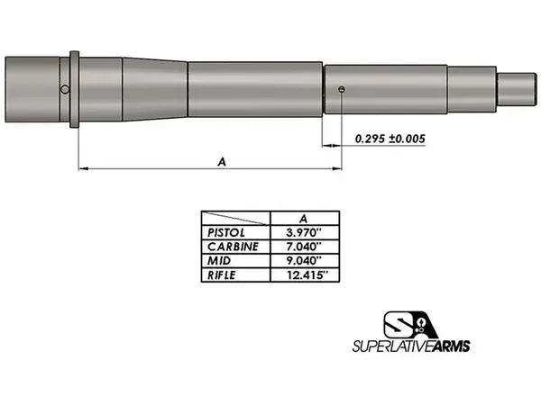 AR-15 Adj Piston System W/ClampOn .625" Gas Block Carbine RH