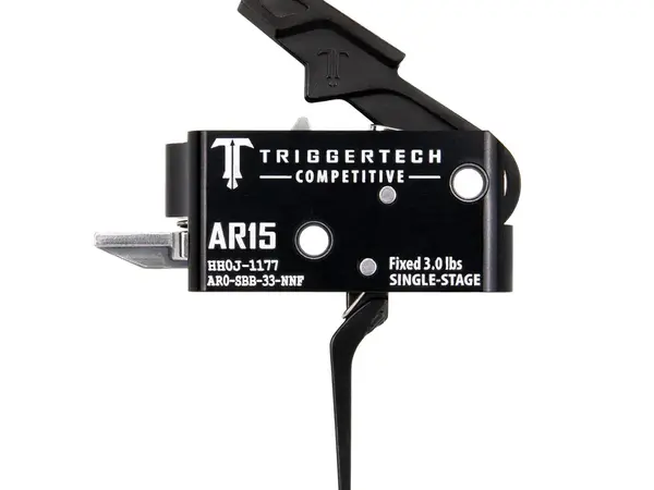 AR15 Single-Stage Competitive Flat Trigger PVD Black