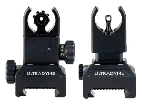 C4 Folding Front and Rear Sight Combo UDBlack