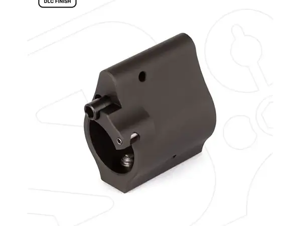 AR-15 Solid Titanium Adjustable Gas Block .875" Black