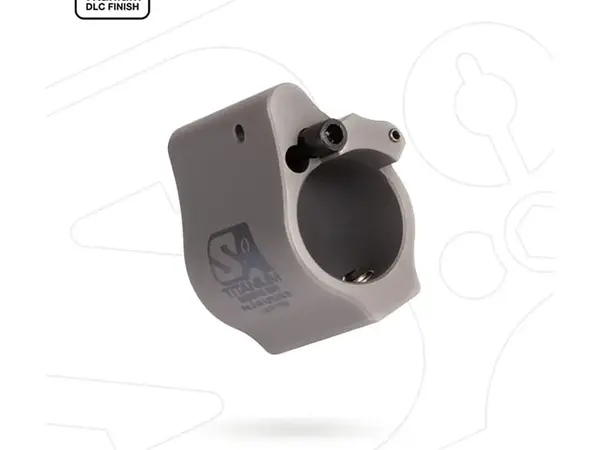 AR-15 Solid Titanium Adjustable Gas Block .625" Gray