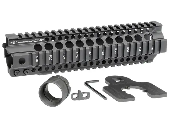 AR-15 Combat T-Series 1-PC Free Float Handguard 9.5" Black