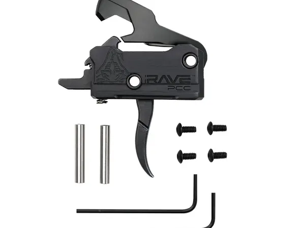 Rave PCC Drop-In Curved Trigger With Anti-Walk Pins Black
