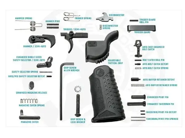 AR-15 Investment Cast Complete Enhanced Lower Parts Kit