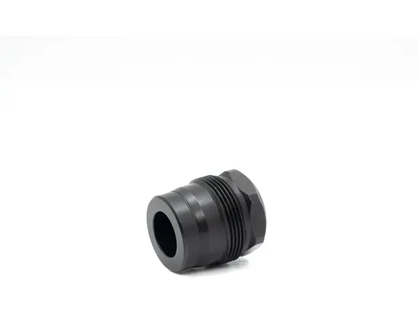 Mini Muzzle Brake 0.675 3/4-20 Thread Square Shoulder Black