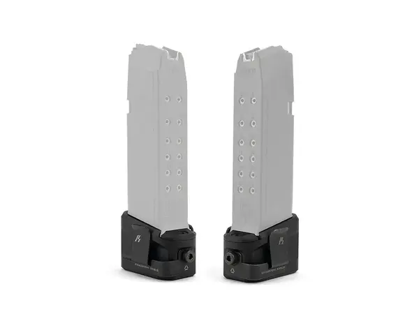 Aluminum Extended Mag Plate for GLOCK G19 (9mm) in Black